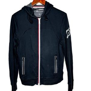 Four Laps x Peloton Men’s Full Zip Black Rush Hoodie Sweatshirt Size Small